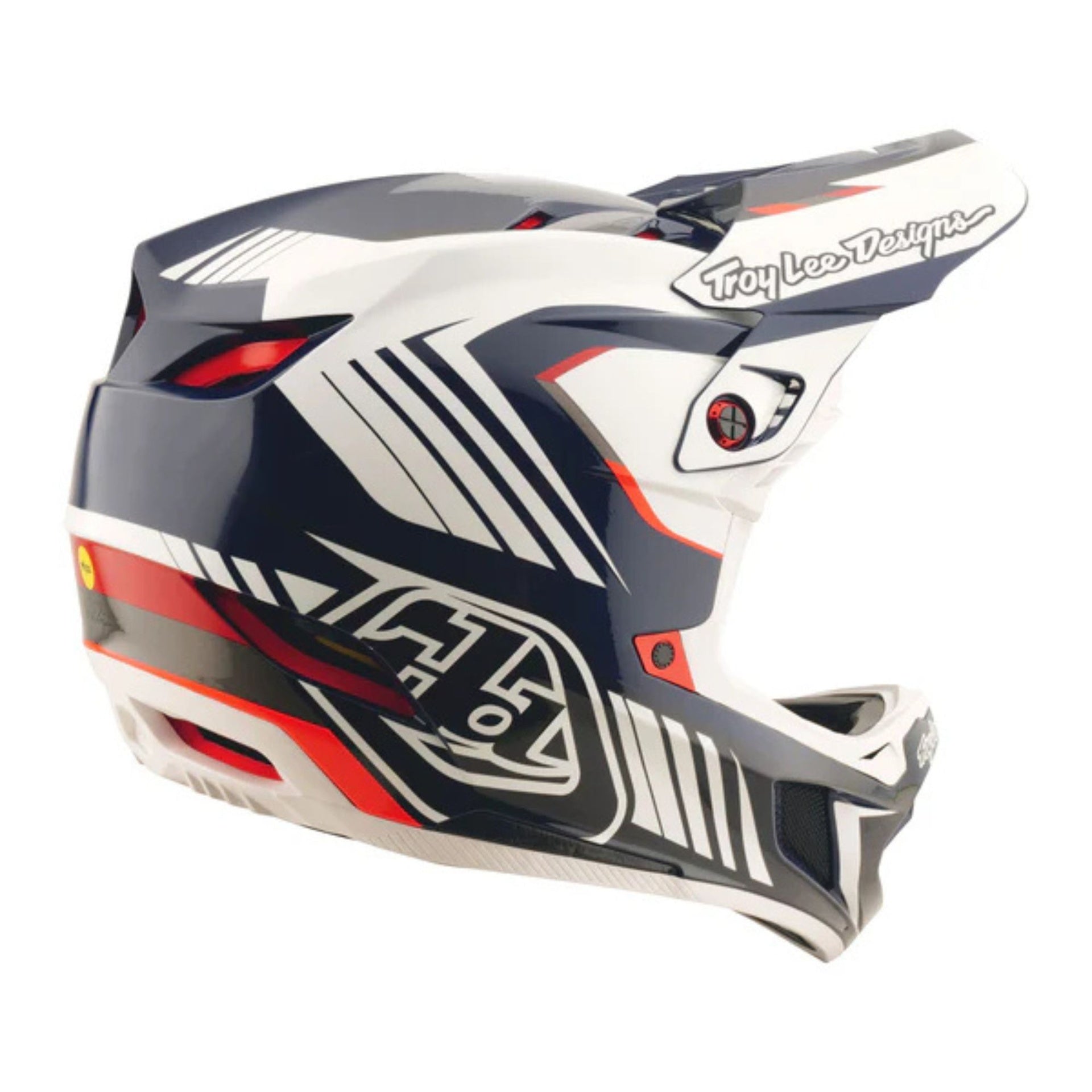 D4 Polyacrylite Helmet; Qualifer Blue / White